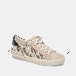 Dolce vita Zina sneaker Black natural raffia size 7